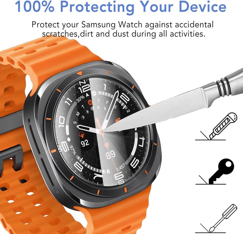 SPGUARD 2 Pack Samsung Galaxy Watch Ultra 47mm(2025/2024) Screen Protector,Auto-alignment Installation Kit Accessories Tempered Glass Screen Protector for ONLY Samsung Galaxy Watch Ultra 47mm(2025/2024) - Image 5